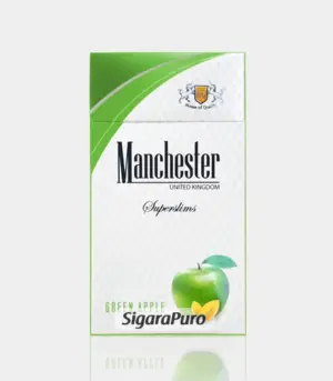 Manchester Superslims Green Apple sigara